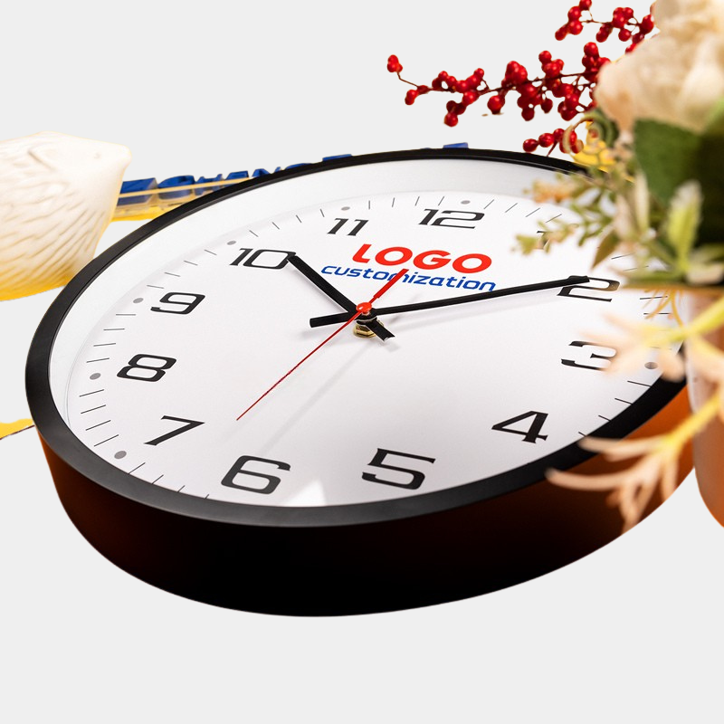 Modern Digital Fruit-Design Wall Clock Custom Logo Watch with Metal Body and Glass Display