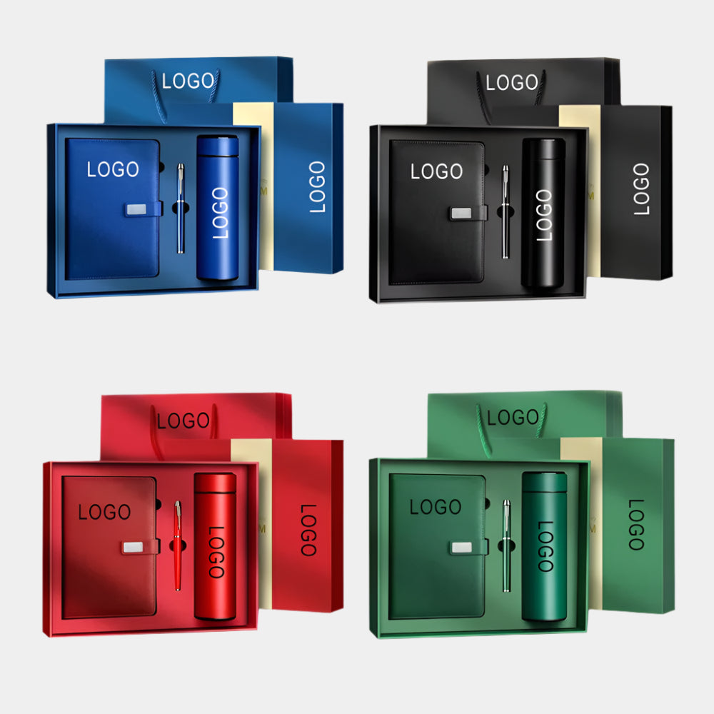 Custom Corporate Gift Set Luxury Vacuum Cup Notebook Executive Kits Business Promotional Gift Set With Box Commemorative Gift