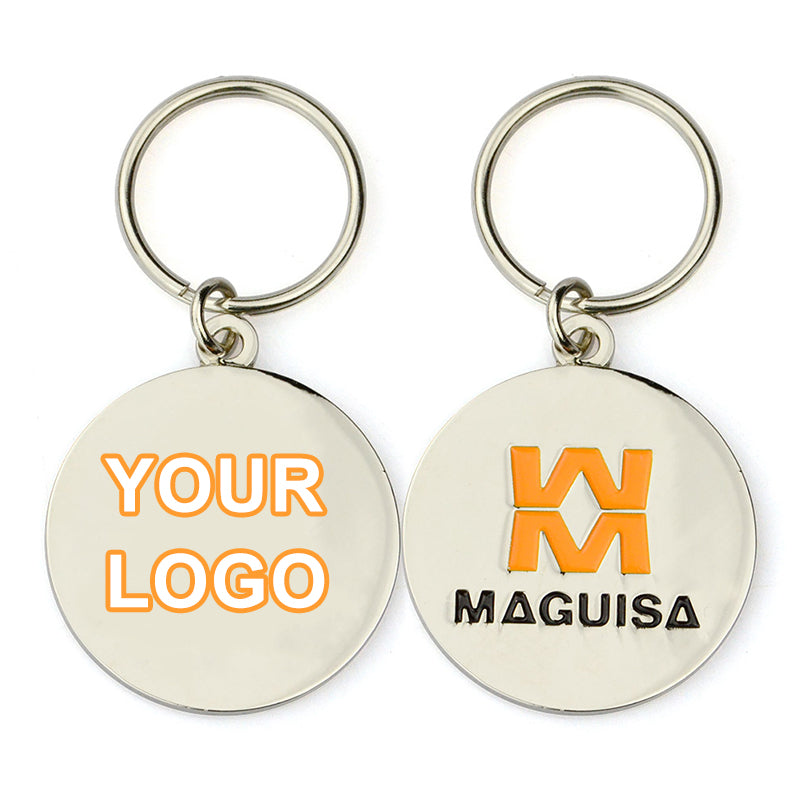 Key Chain - Souvenir Round Shape Enamel Keychains printing Logo Custom