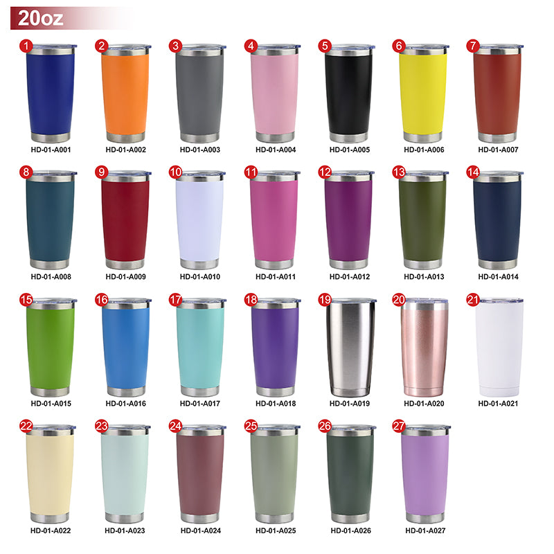 20oz Custom Logo Stainless Steel Travel Tumbler with Straw