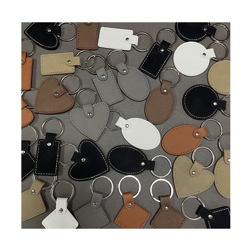 Custom Logo Leather Keychain Blanks – Laser Engraving Ready (Wholesale)