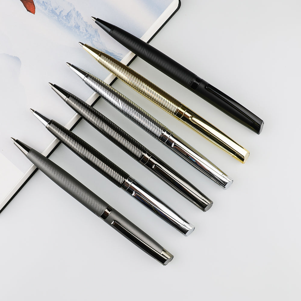 EXECUTIVE PEN - Custom Printing Executive Promotional Classic Black and Gold Luxury Metal Ballpoint Pens