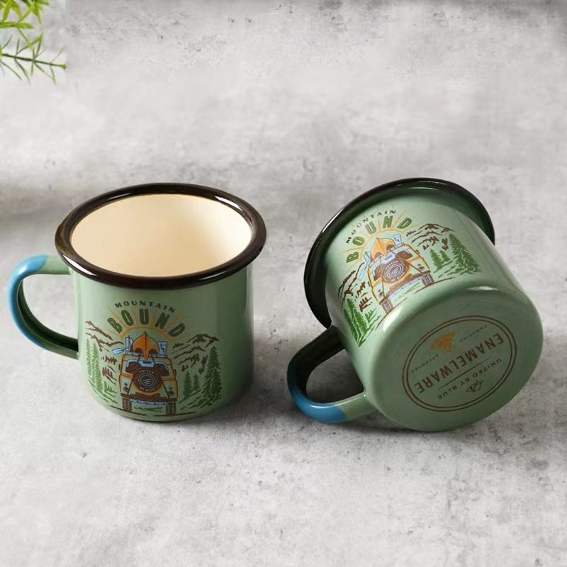 Portable Metal Tin Camp Cup Mug Enamel