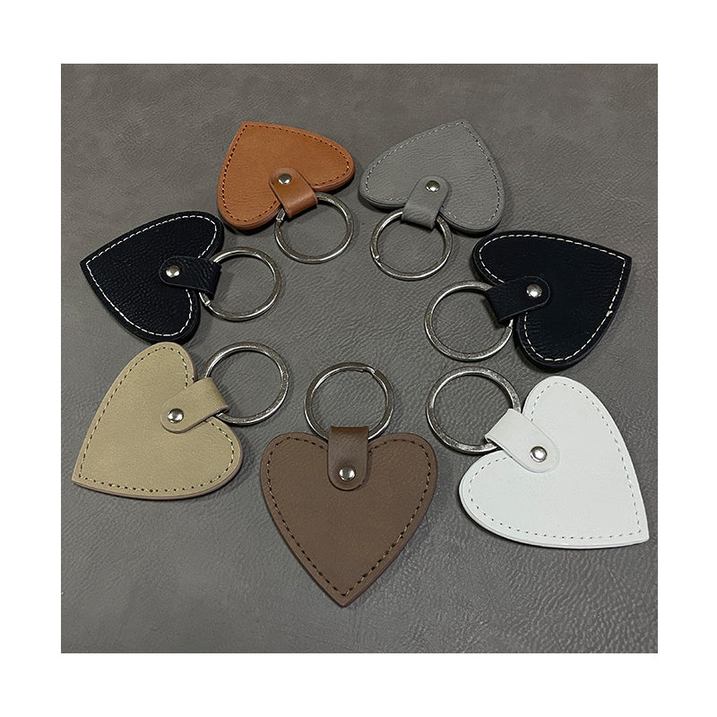 Custom Logo Leather Keychain Blanks – Laser Engraving Ready (Wholesale)