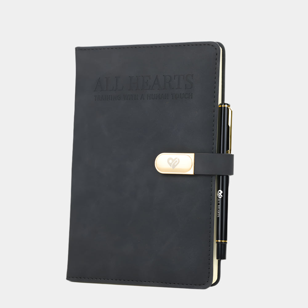 Custom logo Office Business School Leather Journal Notebook Printing with Magnetic Clasp
