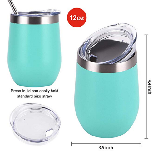12oz Custom Logo Stainless Steel Camping Tumbler – Egg Mug Style