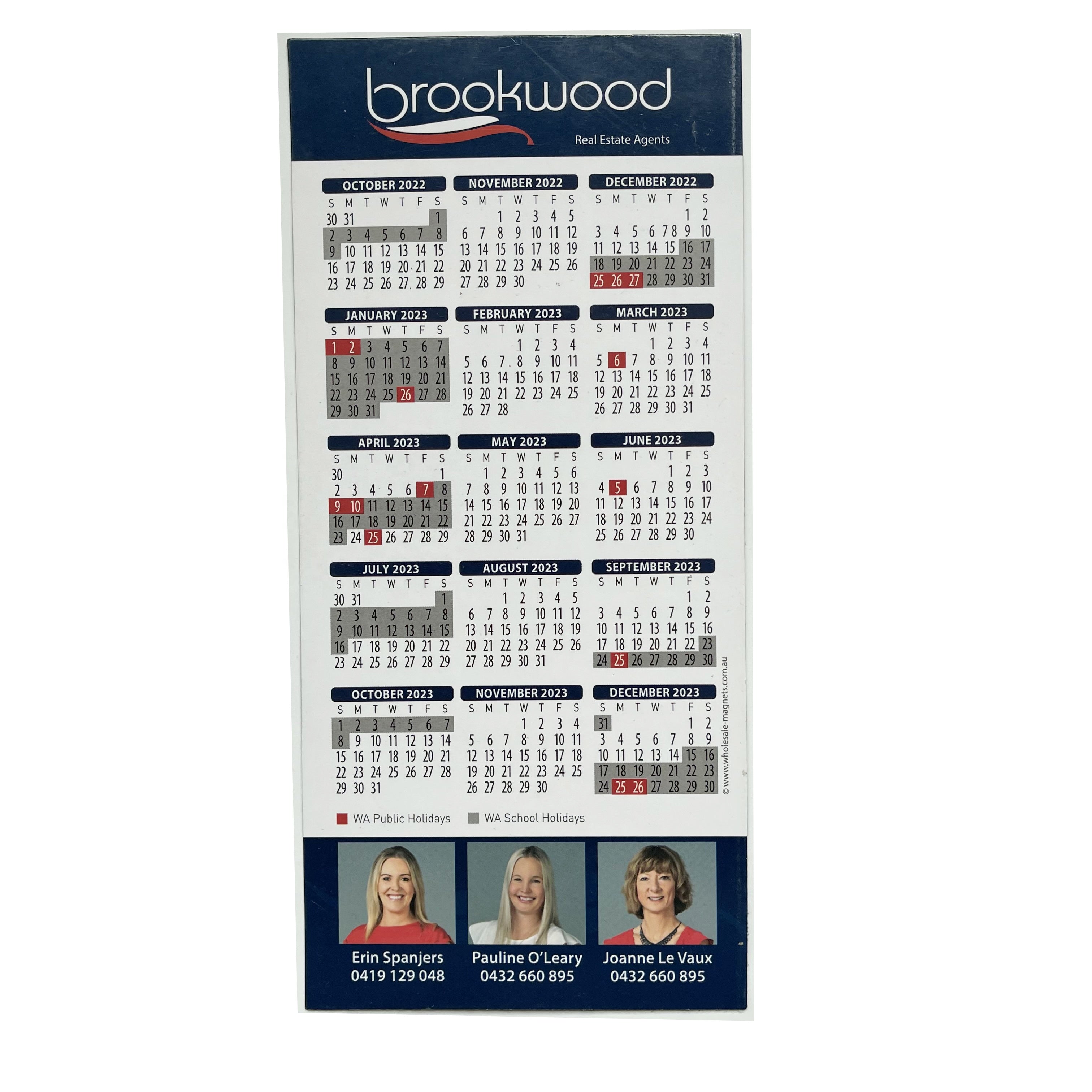 Real Estate Paper Customized House Die Cut Shaped Fridge Magnet Calendar