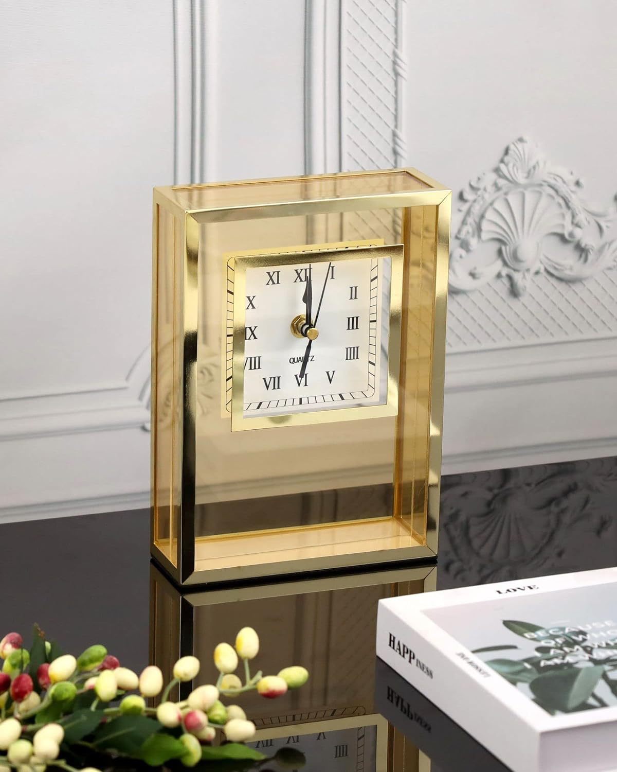 Customizable Nordic ART Office Silent Non-Ticking Transparent Black Wall Clocks