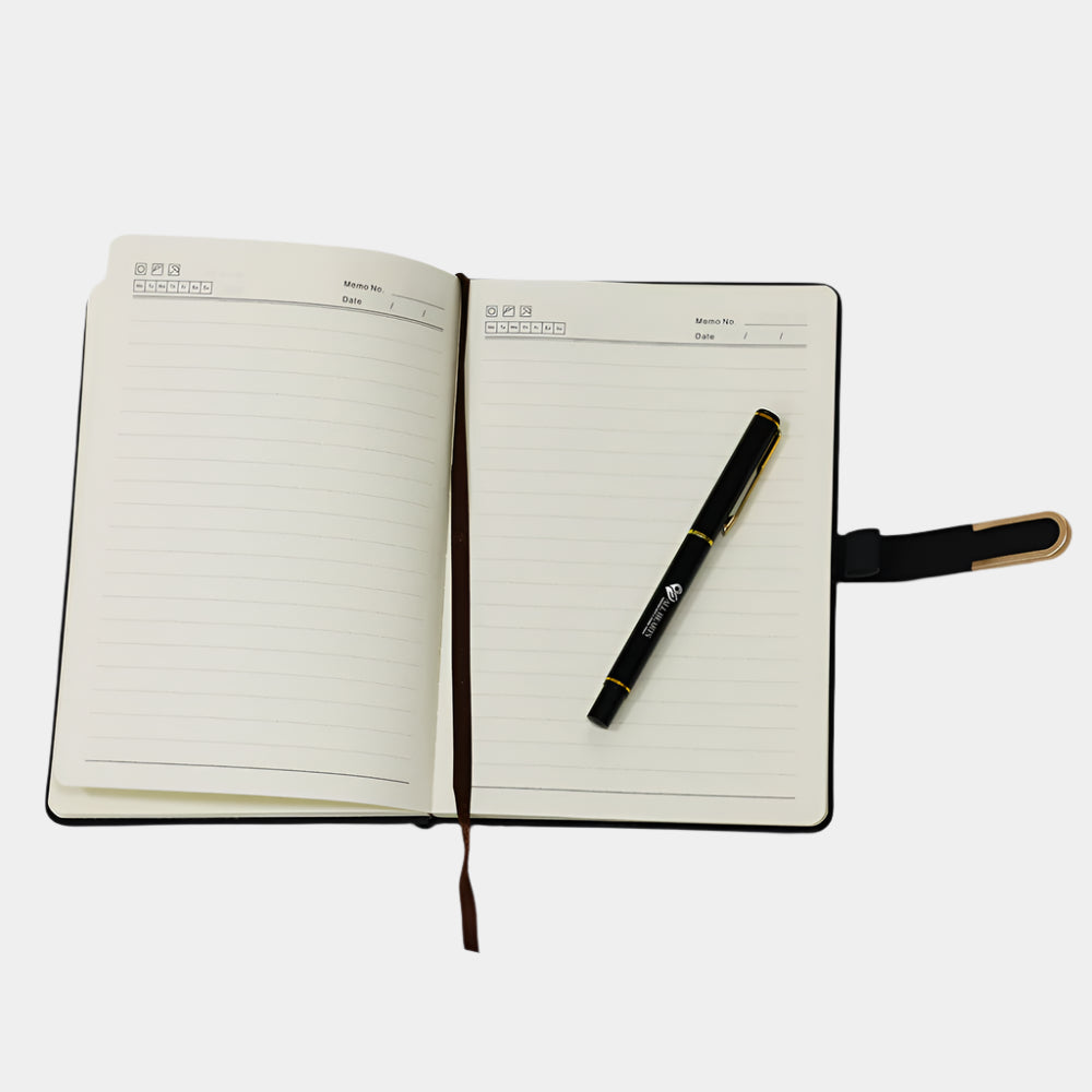 Custom logo Office Business School Leather Journal Notebook Printing with Magnetic Clasp