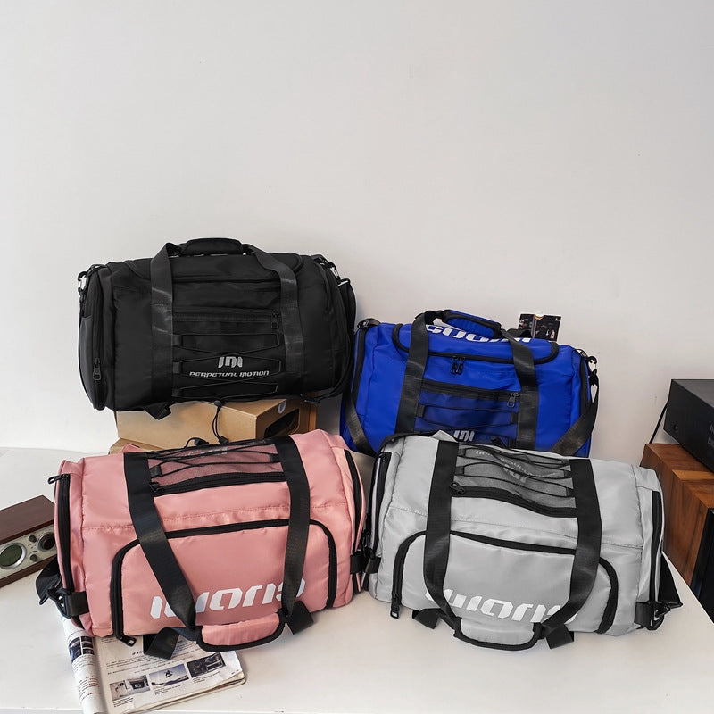 Custom Logo Printed Waterproof Travel Duffle Bag with Shoe Compartment