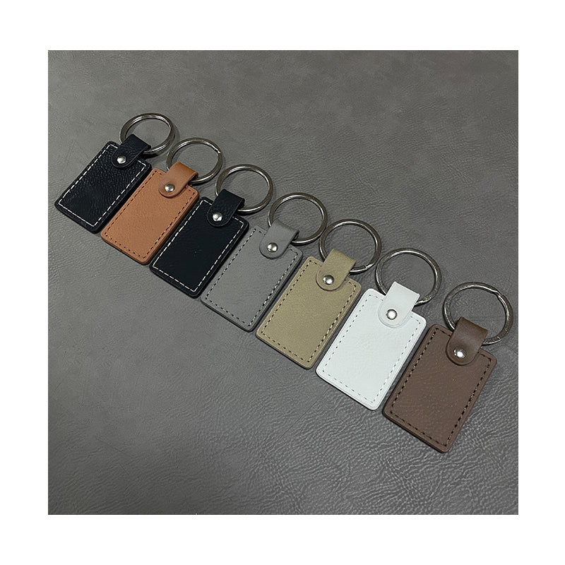 Custom Logo Leather Keychain Blanks – Laser Engraving Ready (Wholesale)