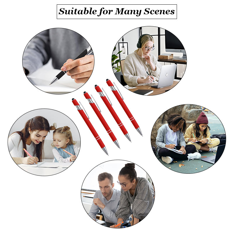 PENS - Soft Rubber Metal Promotional Ball Point Aluminum Touch Stylus