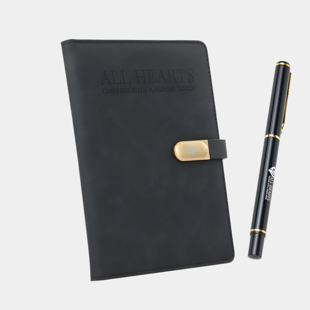 Custom logo Office Business School Leather Journal Notebook Printing with Magnetic Clasp