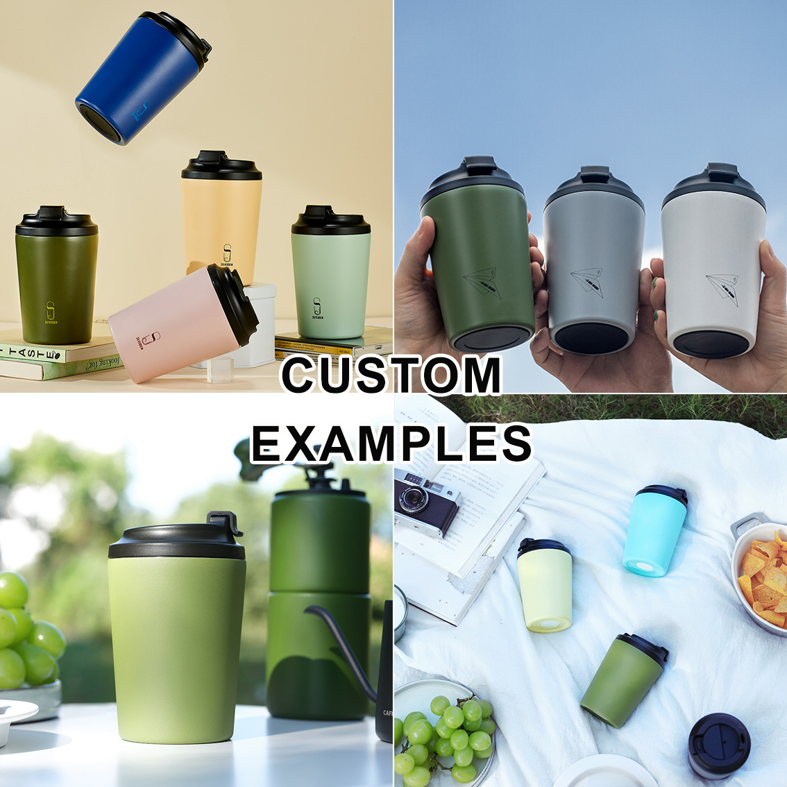 12oz Leakproof Travel Coffee Mug – Custom Stainless Steel Tumbler
