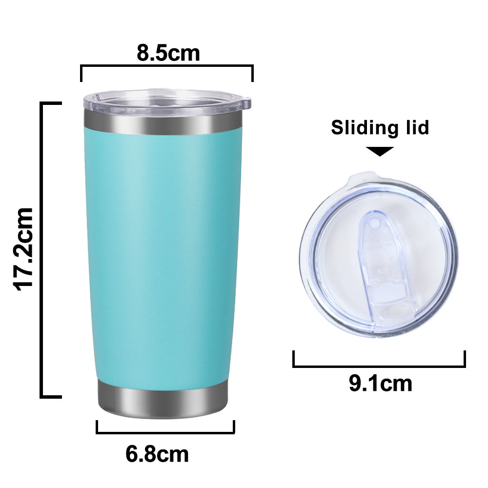 20oz Custom Logo Stainless Steel Travel Tumbler with Straw