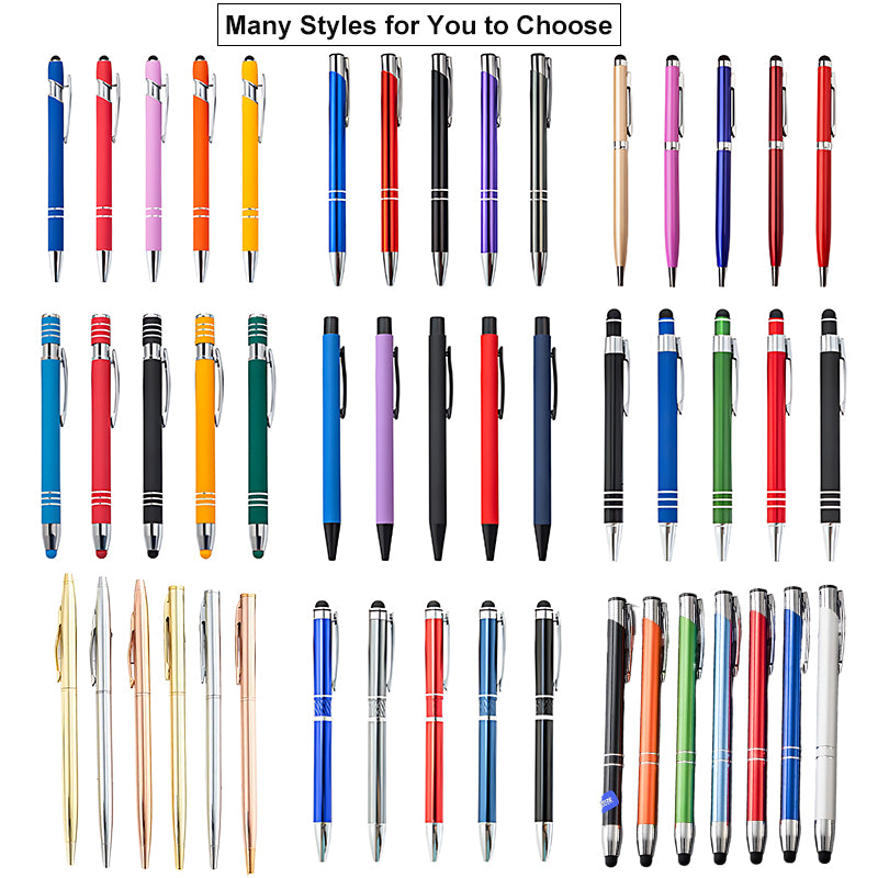 PENS - Soft Rubber Metal Promotional Ball Point Aluminum Touch Stylus
