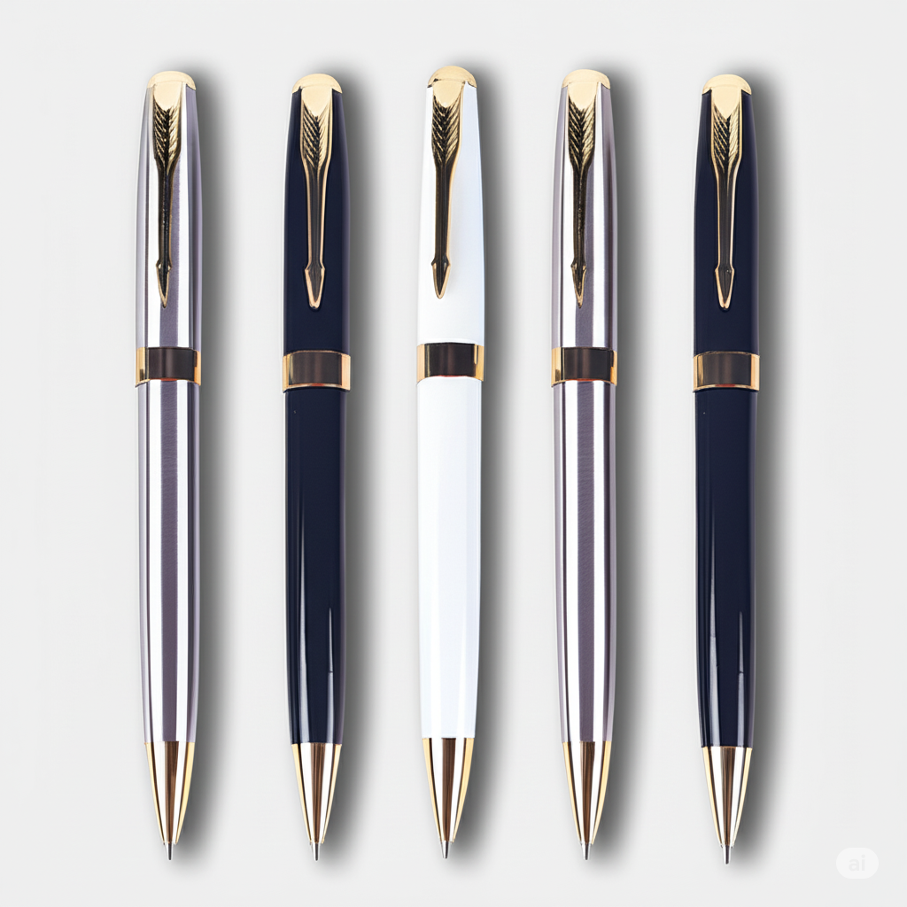 EXECUTIVE PEN -  Custom Printing Executive Promotional Classic Black and Gold Luxury Metal Ballpoint Pens