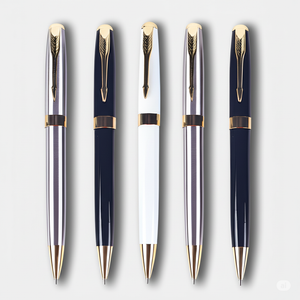 EXECUTIVE PEN -  Custom Printing Executive Promotional Classic Black and Gold Luxury Metal Ballpoint Pens