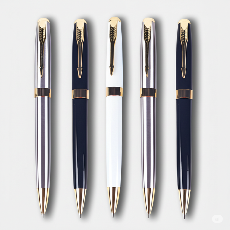 EXECUTIVE PEN -  Custom Printing Executive Promotional Classic Black and Gold Luxury Metal Ballpoint Pens