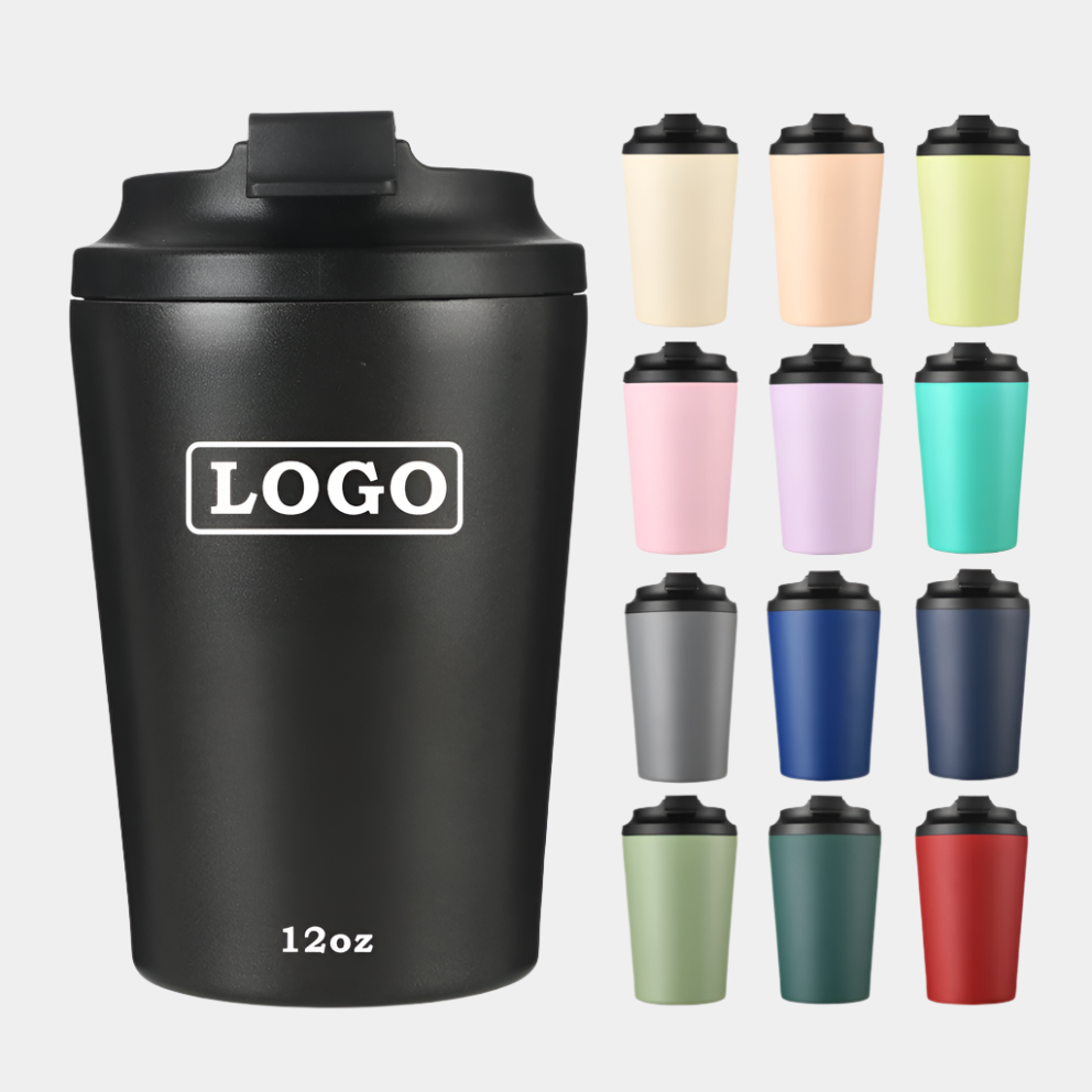 12oz Leakproof Travel Coffee Mug – Custom Stainless Steel Tumbler