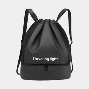 Draw String Bags Waterproof Casual Sports YOGA Gym Knapsack Capacity Fitness Travel Bag With Shoe Pocket