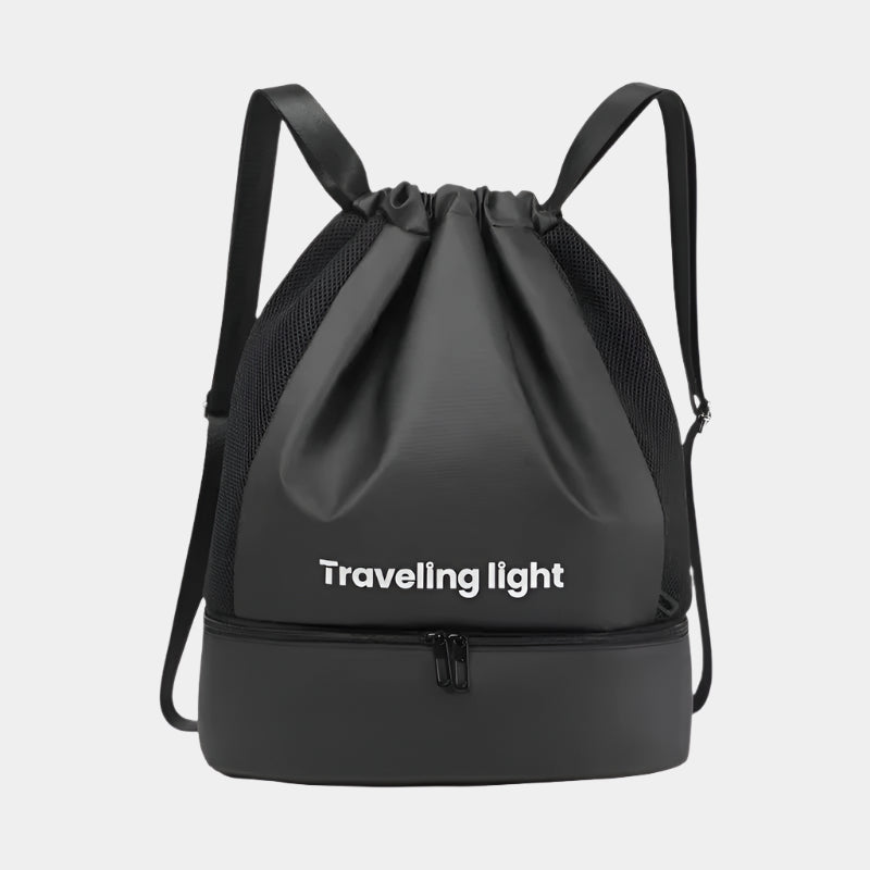 Draw String Bags Waterproof Casual Sports YOGA Gym Knapsack Capacity Fitness Travel Bag With Shoe Pocket