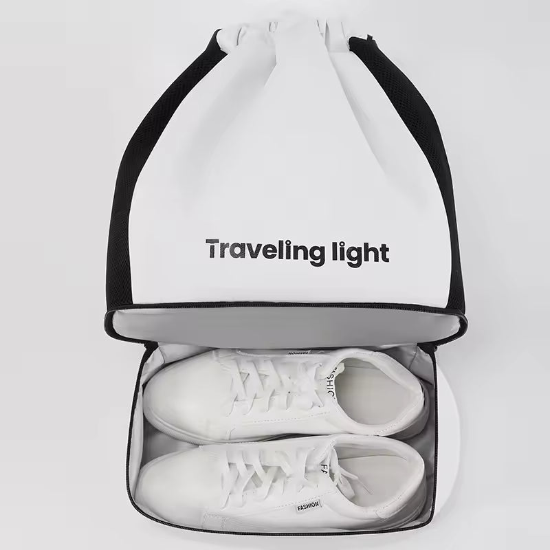 Draw String Bags Waterproof Casual Sports YOGA Gym Knapsack Capacity Fitness Travel Bag With Shoe Pocket