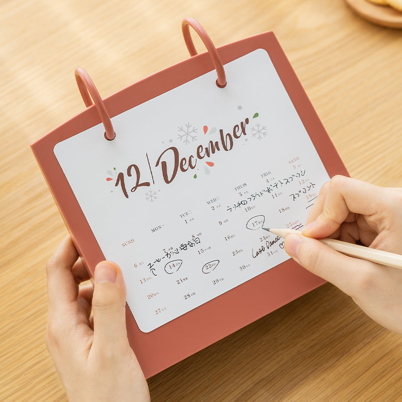 Small Fresh Desk Calendar 200g Matte Thickened Paper Plan Book