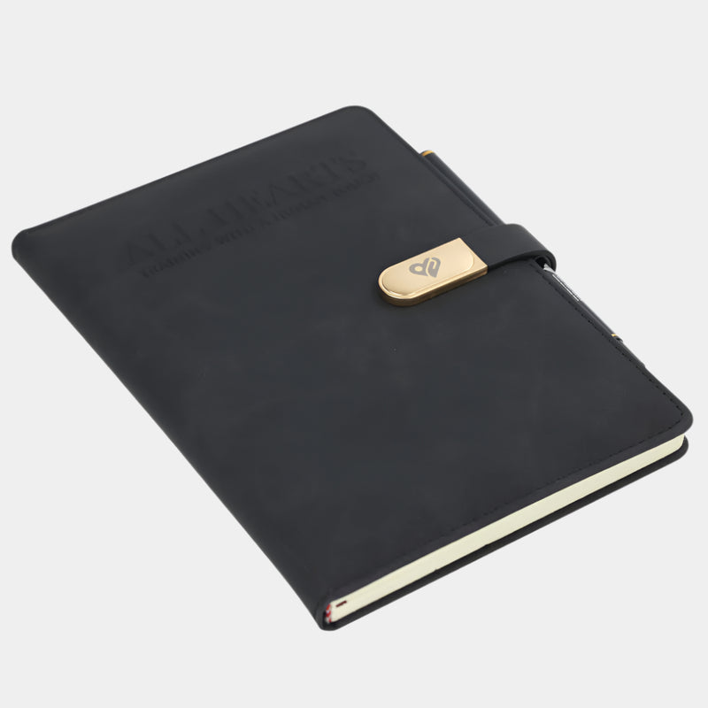 Custom logo Office Business School Leather Journal Notebook Printing with Magnetic Clasp