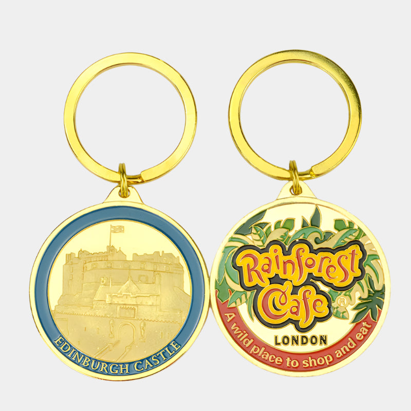 Key Chain - Souvenir Round Shape Enamel Keychains printing Logo Custom