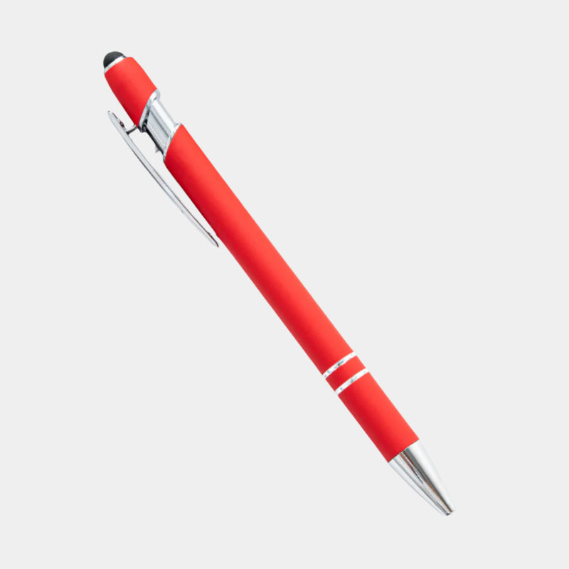 PENS -  Soft Rubber Metal Promotional Ball Point Aluminum Touch Stylus