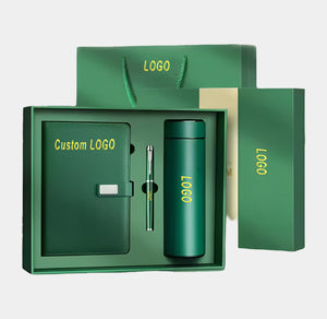 Custom Corporate Gift Set Luxury Vacuum Cup Notebook Executive Kits Business Promotional Gift Set With Box Commemorative Gift