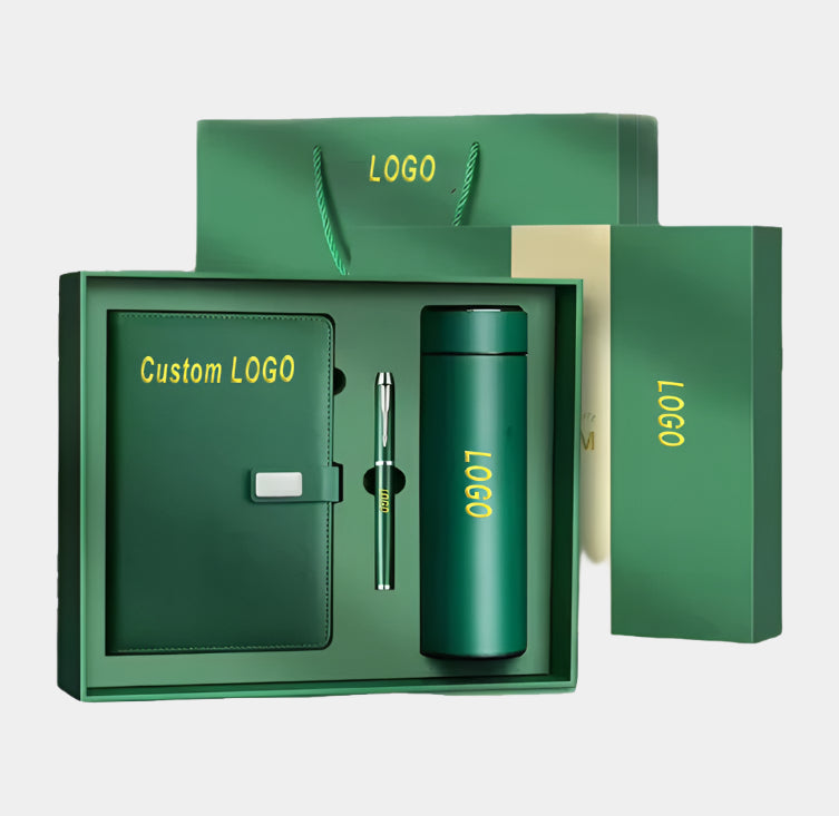 Custom Corporate Gift Set Luxury Vacuum Cup Notebook Executive Kits Business Promotional Gift Set With Box Commemorative Gift