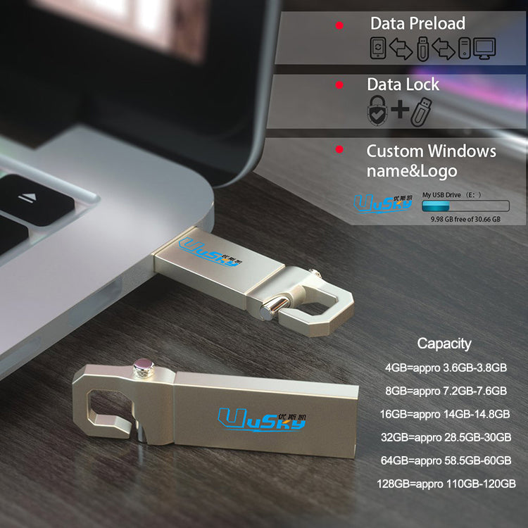 Metal Thumb Drive Udp Support Customized Usb Flash Drive Flash Disk Pen Usb 2.0