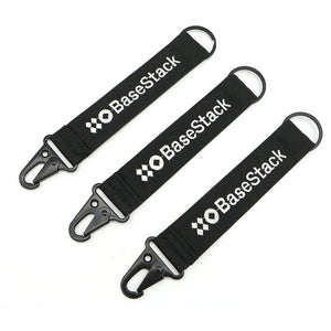 Key Chain - Carabiner Stitching Woven Embroidery Jet Tag Key Holder