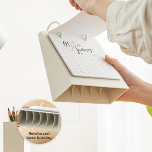 Small Fresh Desk Calendar 200g Matte Thickened Paper Plan Book