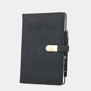 Custom logo Office Business School Leather Journal Notebook Printing with Magnetic Clasp