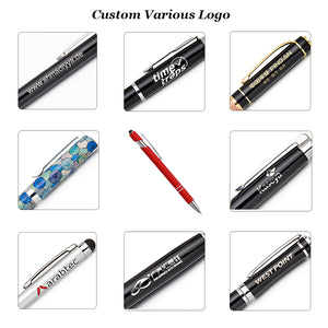 PENS - Soft Rubber Plastic Touch Luxury Ball Pen - Customize with Metal Stylus