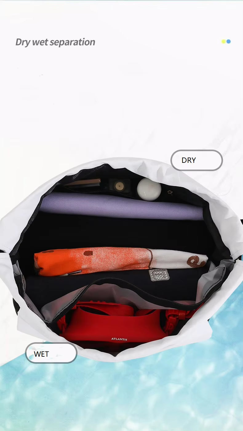 Draw String Bags Waterproof Casual Sports YOGA Gym Knapsack Capacity Fitness Travel Bag With Shoe Pocket