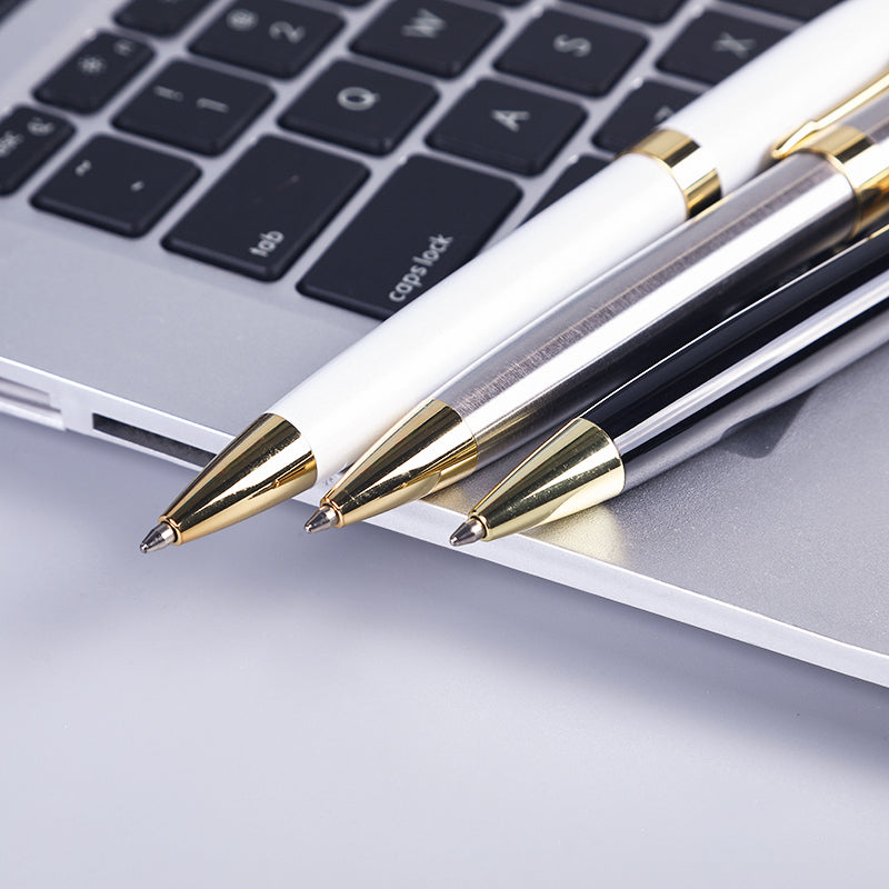 EXECUTIVE PEN -  Custom Printing Executive Promotional Classic Black and Gold Luxury Metal Ballpoint Pens
