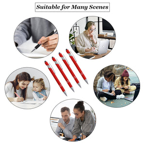 PENS - Soft Rubber Plastic Touch Luxury Ball Pen - Customize with Metal Stylus