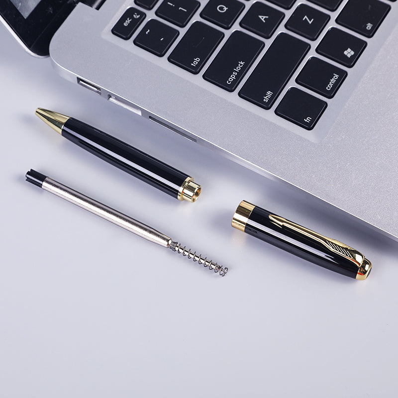 EXECUTIVE PEN -  Custom Printing Executive Promotional Classic Black and Gold Luxury Metal Ballpoint Pens