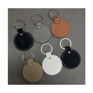 Custom Logo Leather Keychain Blanks – Laser Engraving Ready (Wholesale)